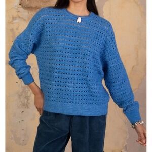 Obra Sweater Karisma Womens Size S / M Sweater Sustainable Eco-yarn Blue Wool